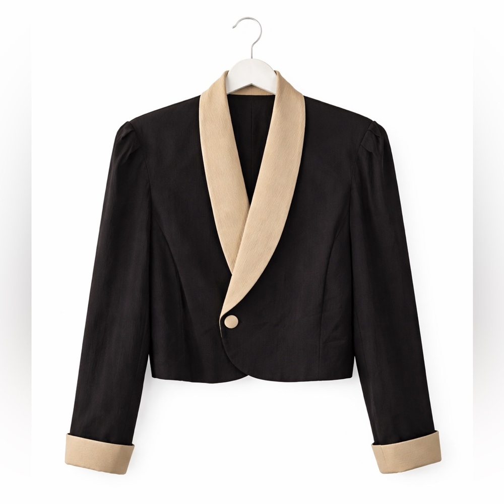 Chic Black and Tan Women's Jacket